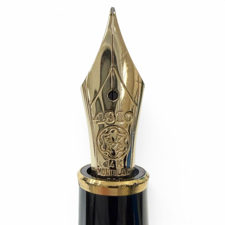 Excellent MONTBLANC fountain pen Meisterstück Classic black 14K