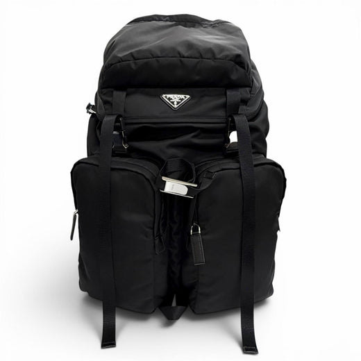 Excellent PRADA Backpack Daypack Triangle logo Re-Nylon leather 2VZ019