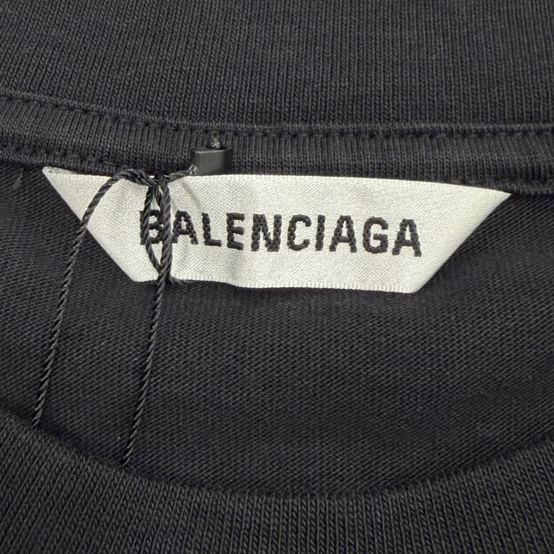 Pristine BALENCIAGA Short sleeve T-shirt We Are Pink black cotton mens S 641655