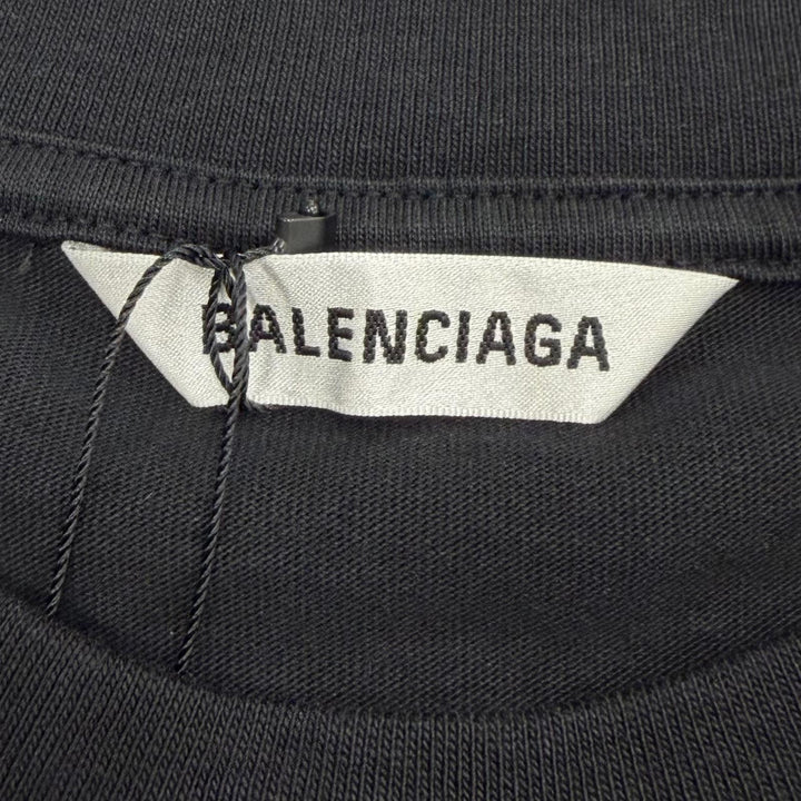 Pristine BALENCIAGA Short sleeve T-shirt We Are Pink black cotton mens S 641655