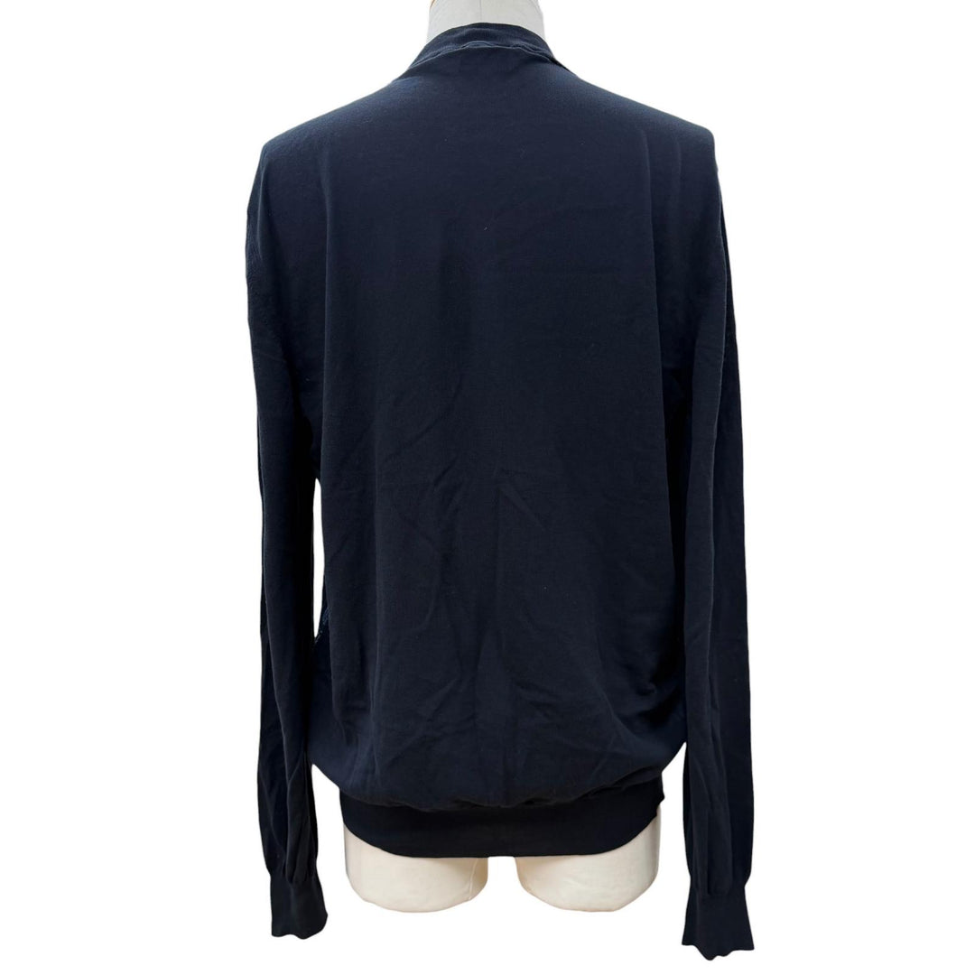 Very Good HERMES Jacket Knitted zip-up blouson with all-over print paneling XL