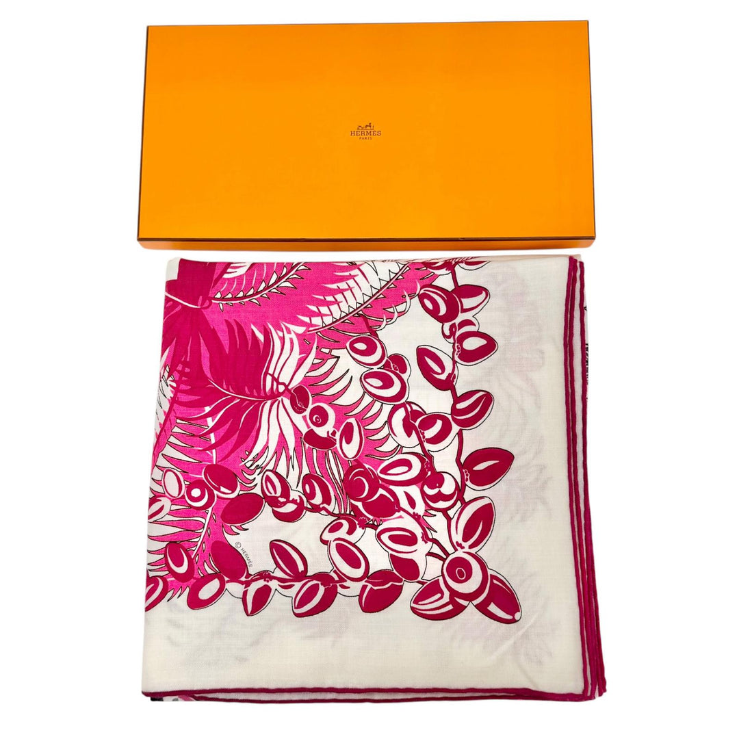 Excellent HERMES scarf Myths of the Phoenix Carrejean Carre 140 Pink cashmere