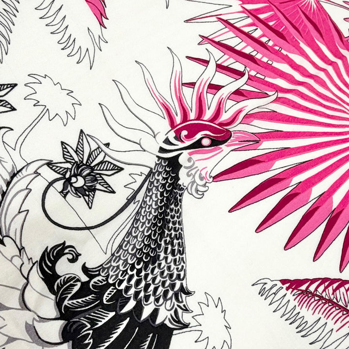 Excellent HERMES scarf Myths of the Phoenix Carrejean Carre 140 Pink cashmere