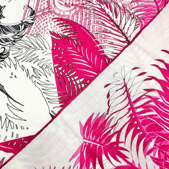 Excellent HERMES scarf Myths of the Phoenix Carrejean Carre 140 Pink cashmere