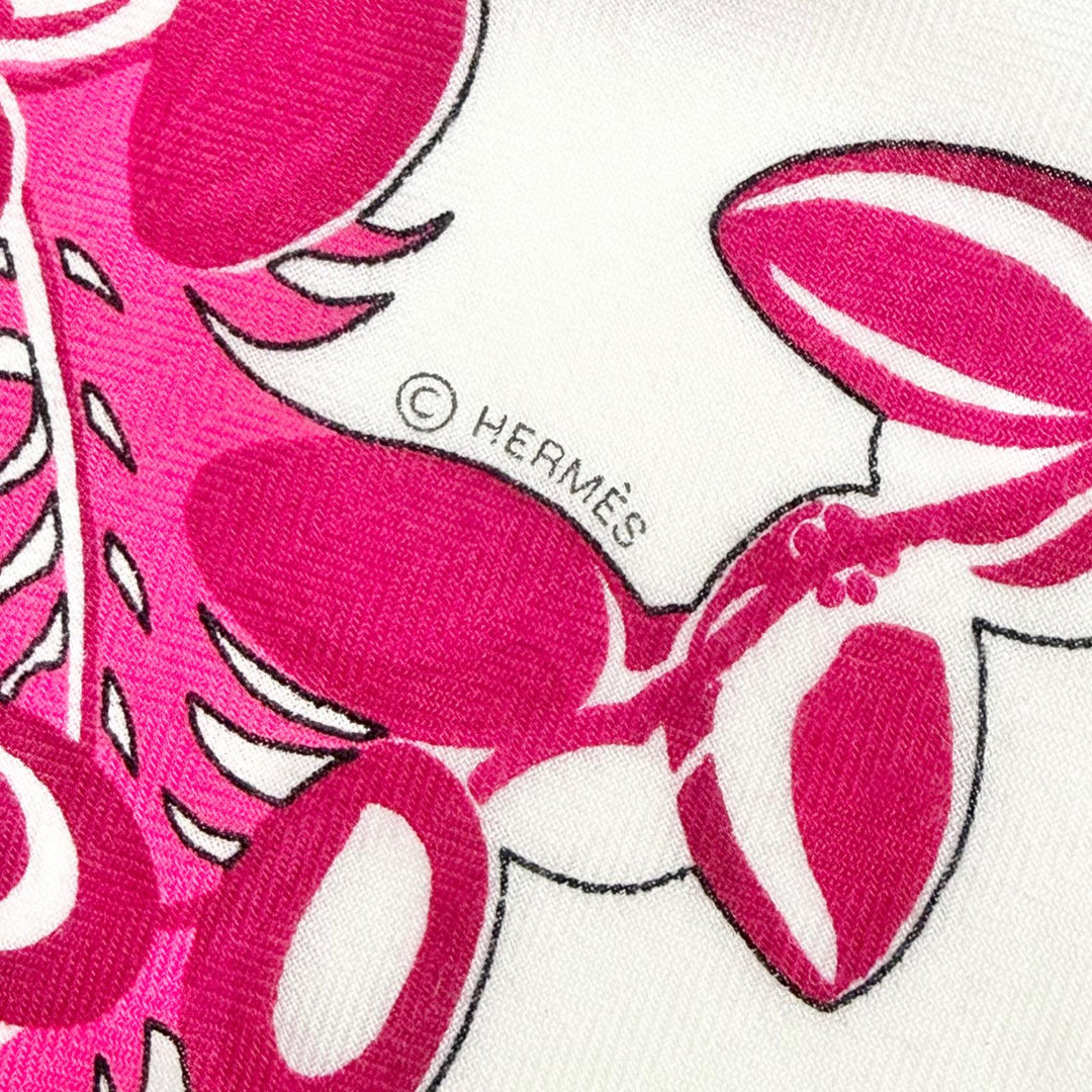 Excellent HERMES scarf Myths of the Phoenix Carrejean Carre 140 Pink cashmere