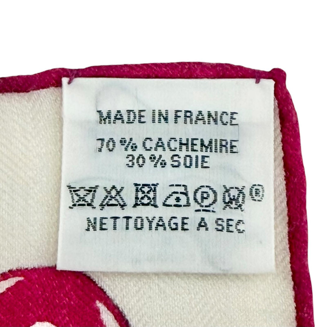 Excellent HERMES scarf Myths of the Phoenix Carrejean Carre 140 Pink cashmere