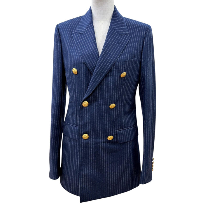Pristine CELINE tailored jacket peaked lapel, double-breasted. 34 2V98E920C