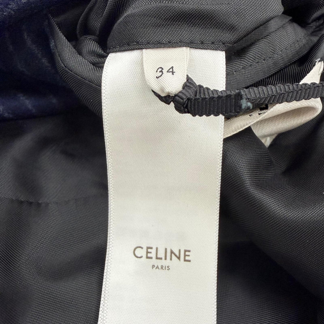 Pristine CELINE tailored jacket peaked lapel, double-breasted. 34 2V98E920C