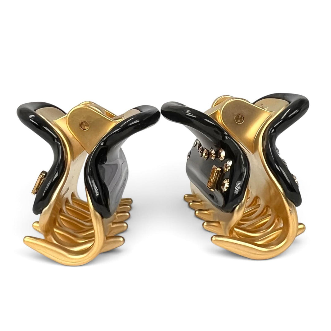 Excellent ALEXANDRE DE PARIS hair accessory VENDOME Set of 2 Hair Clips black