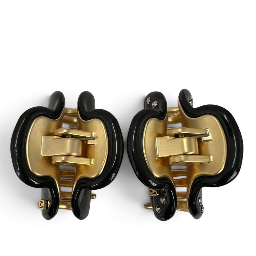 Excellent ALEXANDRE DE PARIS hair accessory VENDOME Set of 2 Hair Clips black