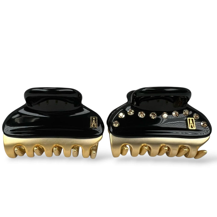 Excellent ALEXANDRE DE PARIS hair accessory VENDOME Set of 2 Hair Clips black