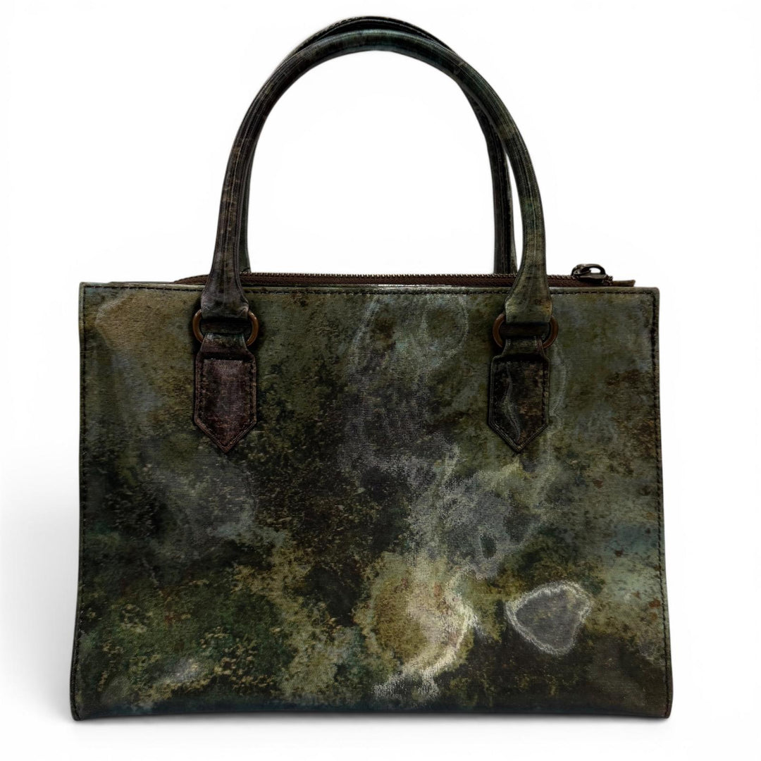 Excellent JEAN-PAUL GAULTIER Handbag Logo design V-Cyber Green system Women