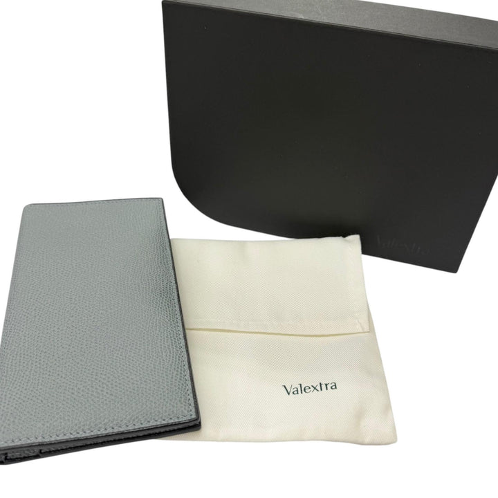 Pristine Valextra Bill Compartment Vertical 12 card Leather long wallet