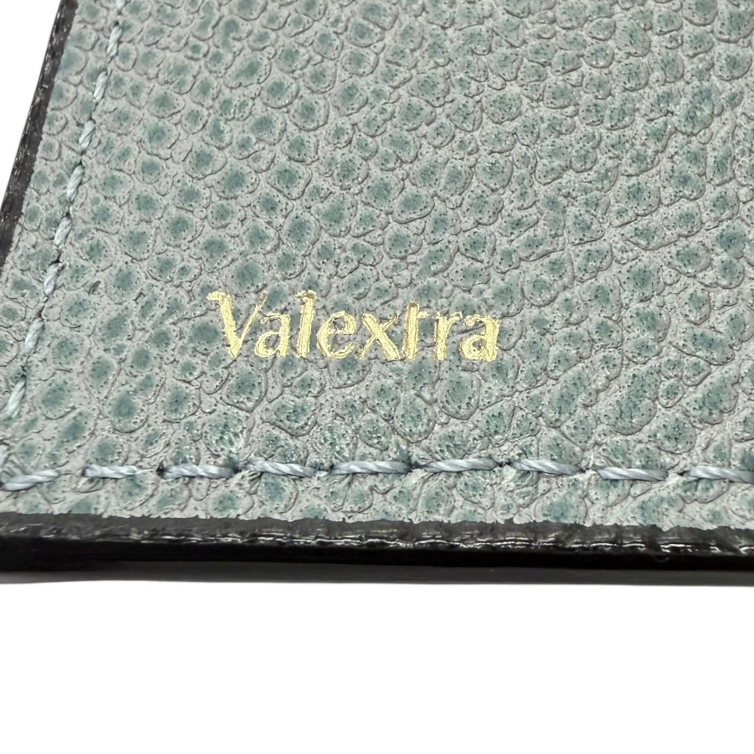Pristine Valextra Bill Compartment Vertical 12 card Leather long wallet