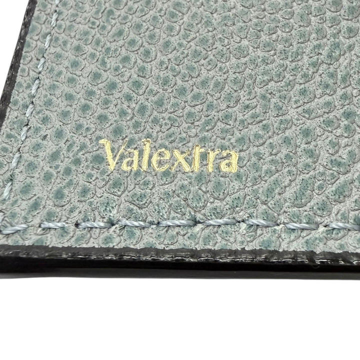 Pristine Valextra Bill Compartment Vertical 12 card Leather long wallet