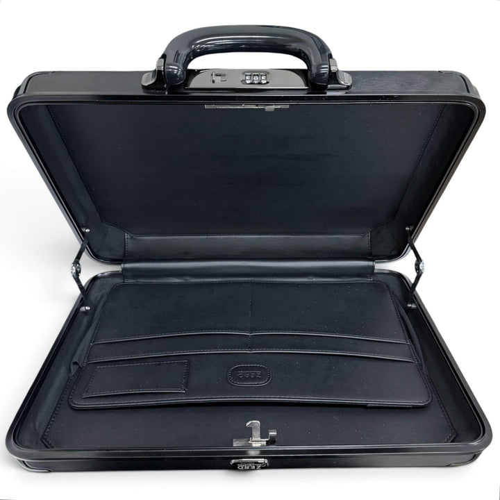 Great ZERO HALLIBURTON Other bag Pursuit Attache case black aluminum mens
