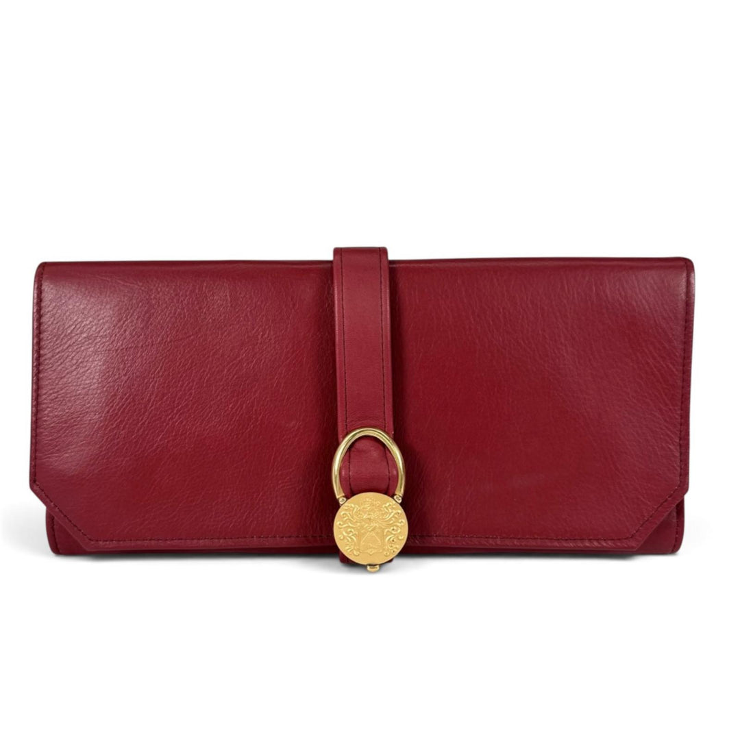 Great PIAGET Clutch bag Jewelry case, watch storage case Bordeaux leather Women