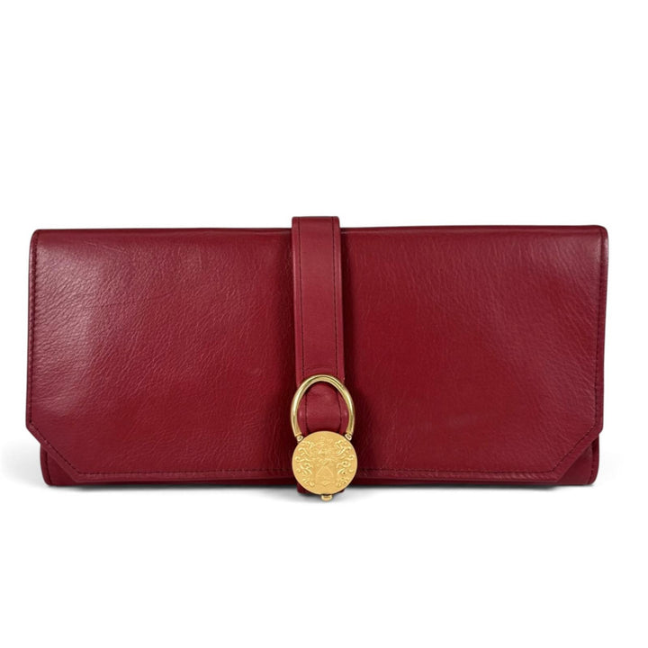 Great PIAGET Clutch bag Jewelry case, watch storage case Bordeaux leather Women
