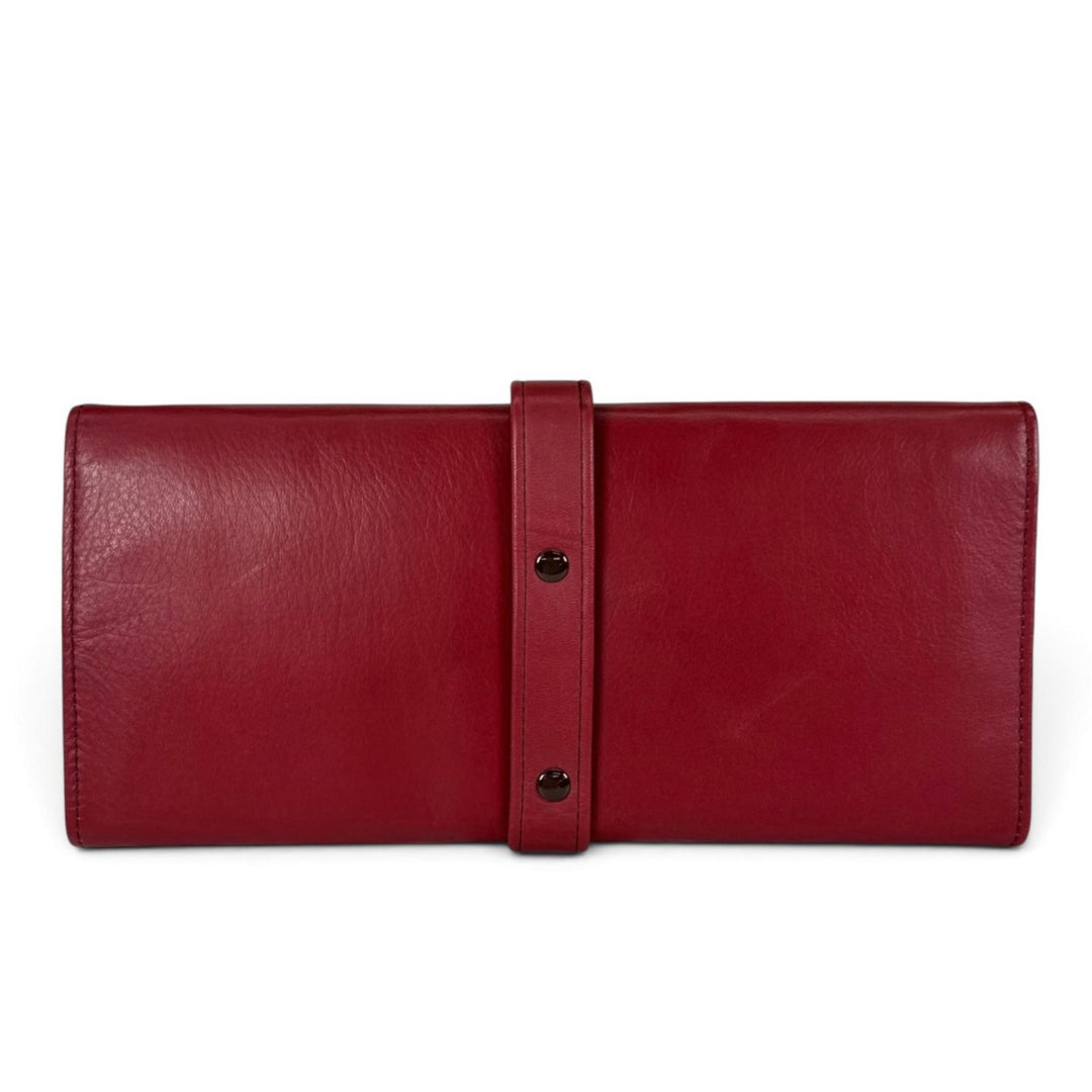 Great PIAGET Clutch bag Jewelry case, watch storage case Bordeaux leather Women