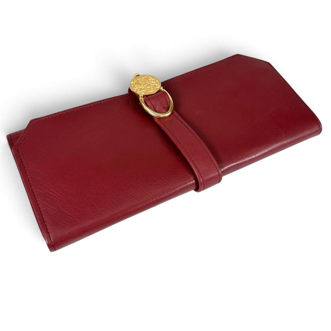 Great PIAGET Clutch bag Jewelry case, watch storage case Bordeaux leather Women