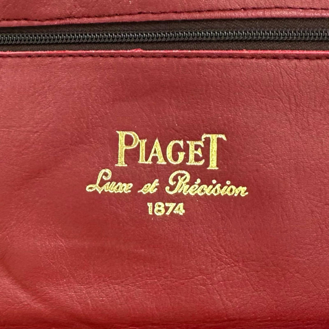 Great PIAGET Clutch bag Jewelry case, watch storage case Bordeaux leather Women