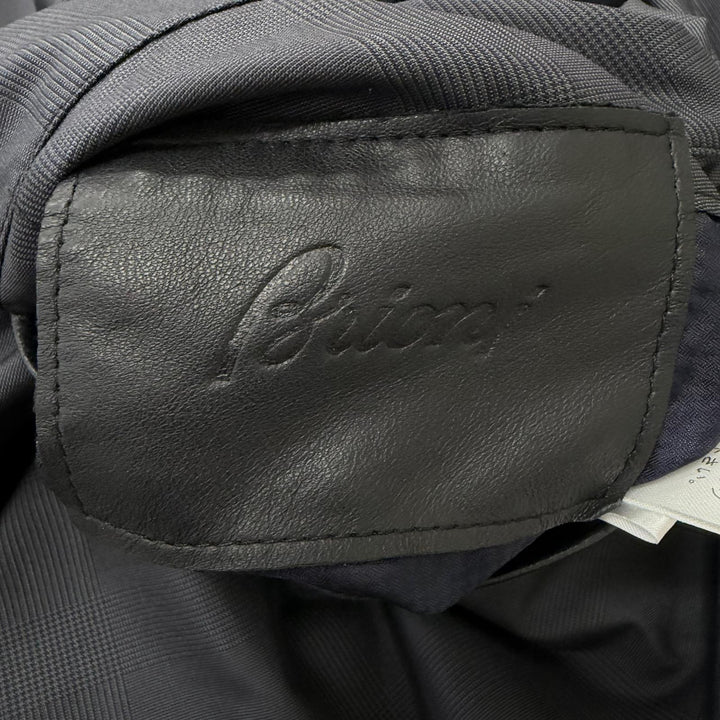 Great Brioni leather jacket Reversible Blouson Jacket Charcoal gray