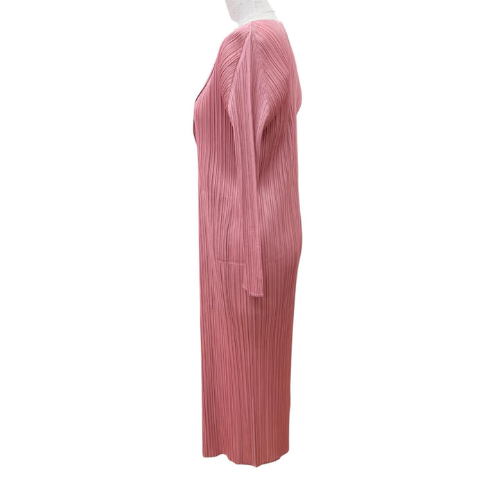Excellent PLEATS PLEASE cardigan Long sleeve long pink Women 2 PP53JA133