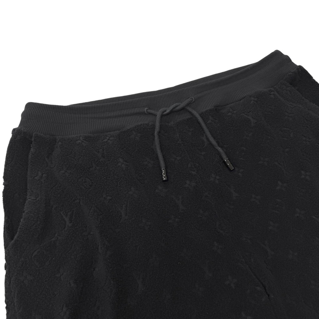 Great LOUIS VUITTON Shorts Monogram French Terry Pile Fabric black