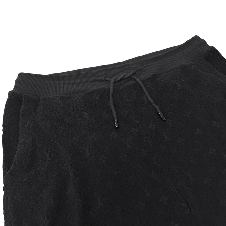 Great LOUIS VUITTON Shorts Monogram French Terry Pile Fabric black