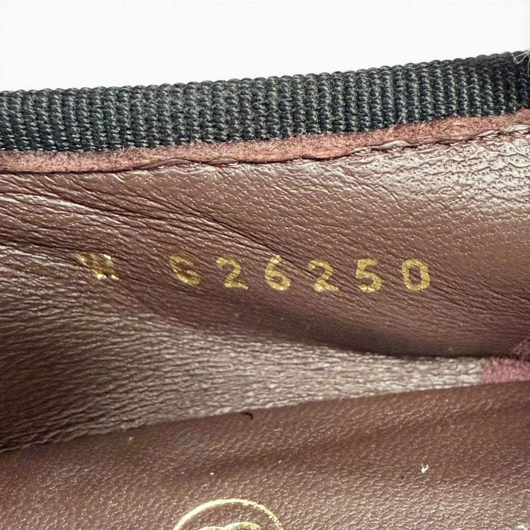 Great CHANEL pumps COCO Mark Ribbon Matelassé Leather Flats black 35 G26250