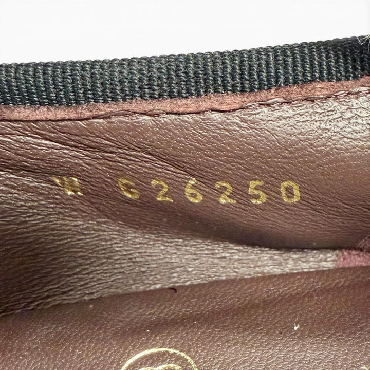 Great CHANEL pumps COCO Mark Ribbon Matelassé Leather Flats black 35 G26250