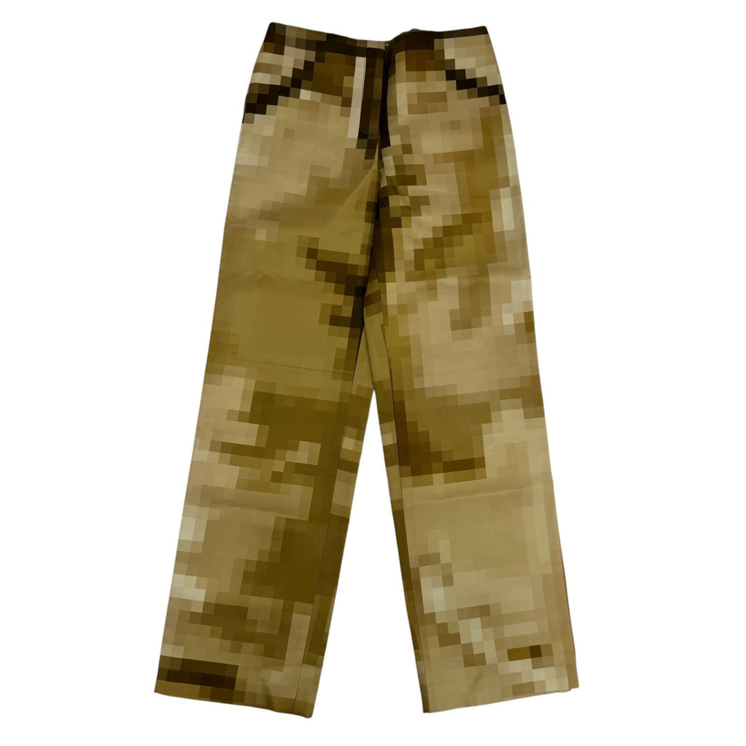 Excellent LOEWE Wide pants Trousers Pixel gold silk Women 36 S540Y04XEG