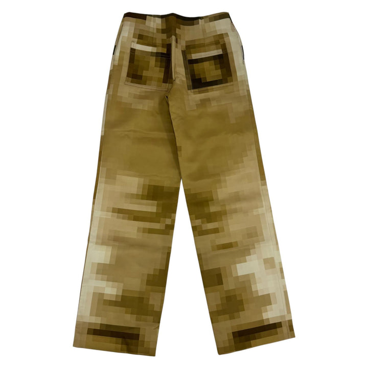 Excellent LOEWE Wide pants Trousers Pixel gold silk Women 36 S540Y04XEG