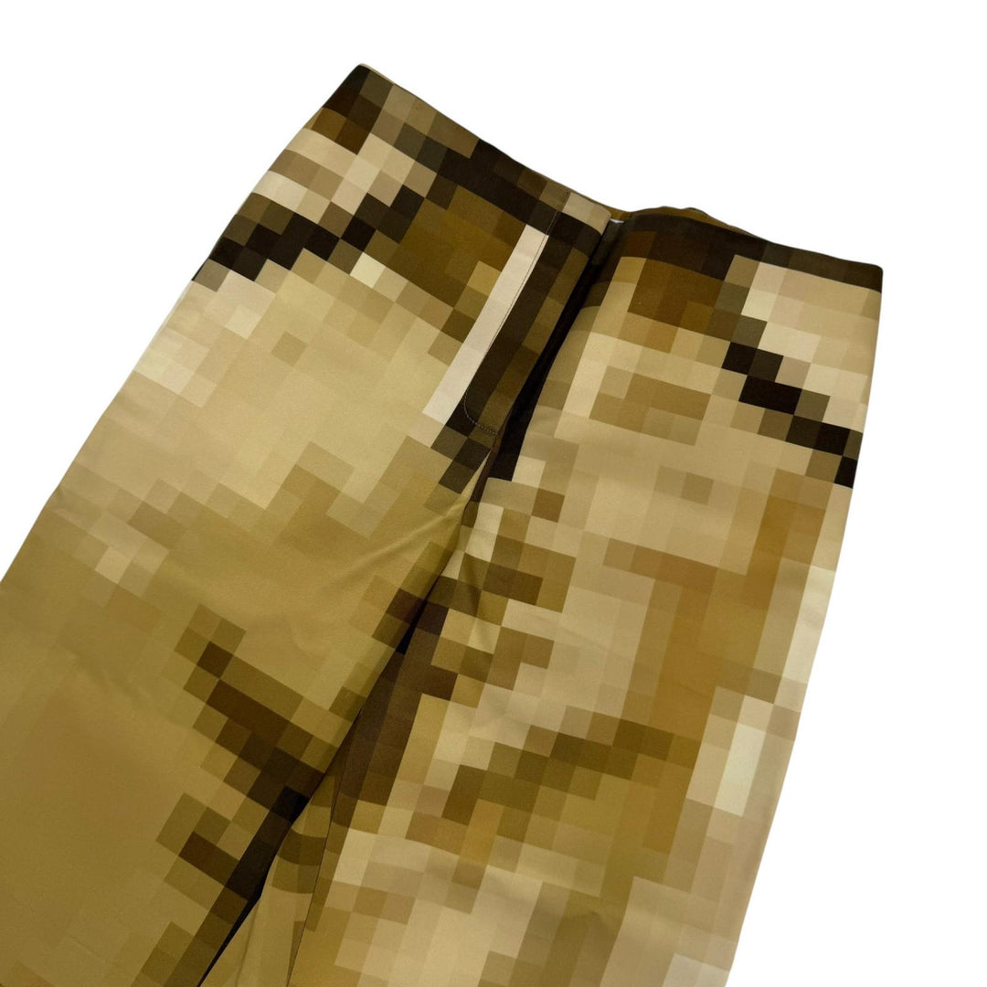 Excellent LOEWE Wide pants Trousers Pixel gold silk Women 36 S540Y04XEG