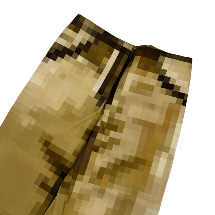 Excellent LOEWE Wide pants Trousers Pixel gold silk Women 36 S540Y04XEG