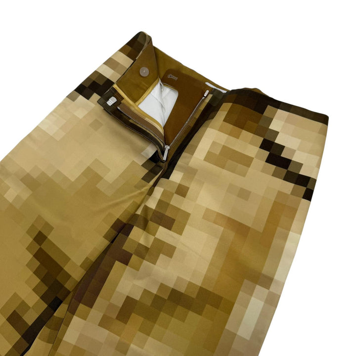 Excellent LOEWE Wide pants Trousers Pixel gold silk Women 36 S540Y04XEG