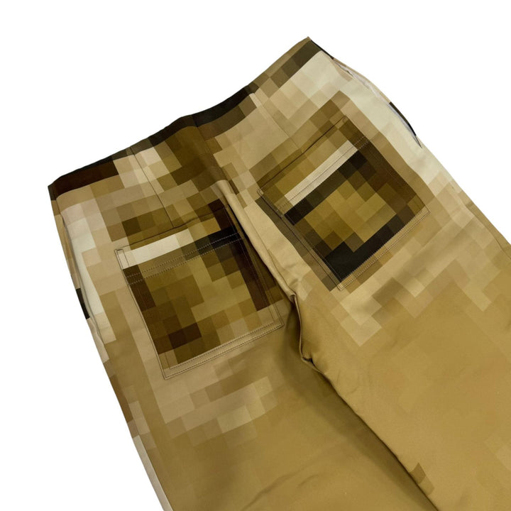 Excellent LOEWE Wide pants Trousers Pixel gold silk Women 36 S540Y04XEG