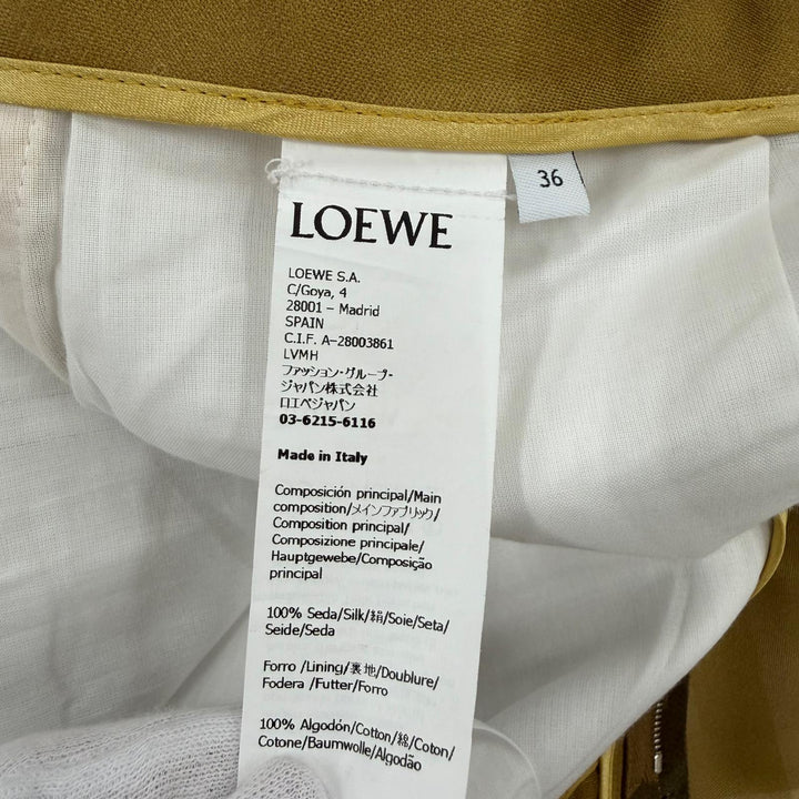 Excellent LOEWE Wide pants Trousers Pixel gold silk Women 36 S540Y04XEG