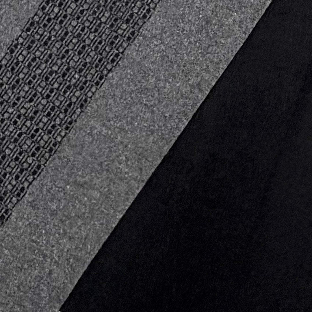 Great HERMES Scarf Margiela era H logo long Charcoal gray cashmere Women