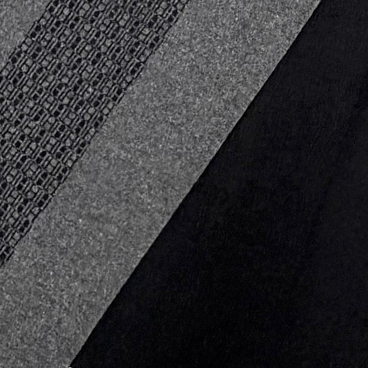 Great HERMES Scarf Margiela era H logo long Charcoal gray cashmere Women