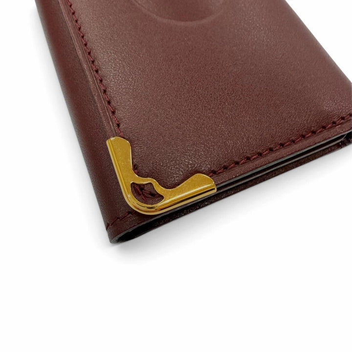 Pristine Cartier Key holder Must de Cartier six hooks Bordeaux leather mens