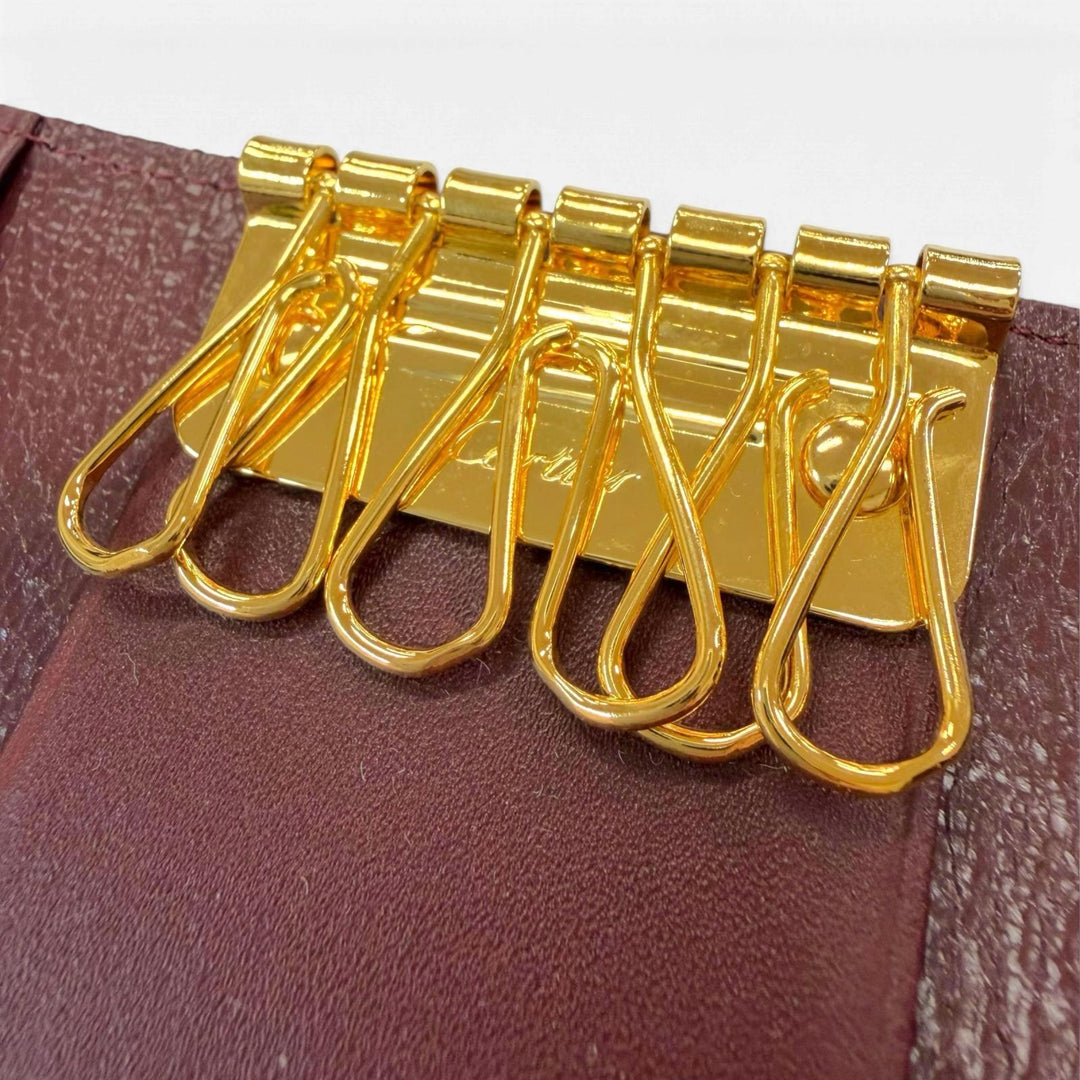 Pristine Cartier Key holder Must de Cartier six hooks Bordeaux leather mens