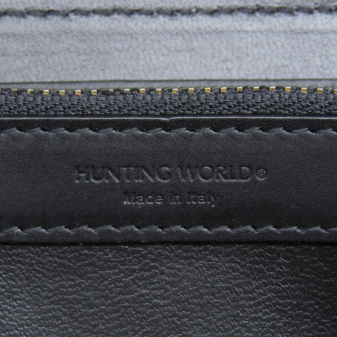 Pristine HUNTING WORLD Purse Butcher path black Battling cross mens 957BSS