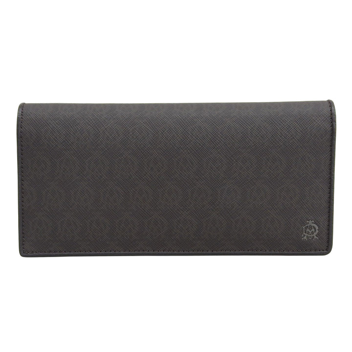 Excellent Dunhill Purse WINDSOR Long Wallet Bifold Wallet Dark brown L2N710B