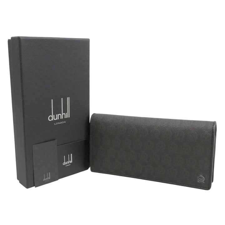 Excellent Dunhill Purse WINDSOR Long Wallet Bifold Wallet Dark brown L2N710B