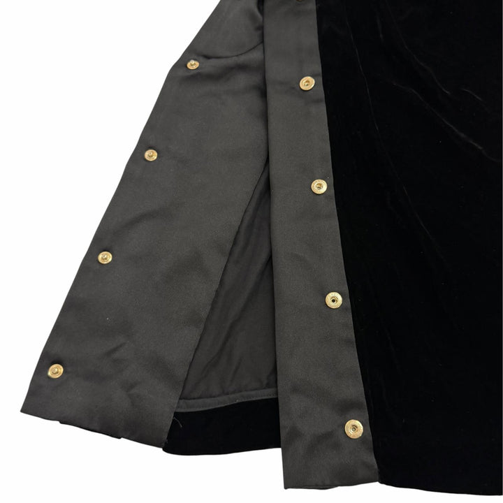 Excellent CHANEL Pants COCO Mark Velor black Viscose Women 36 P65296