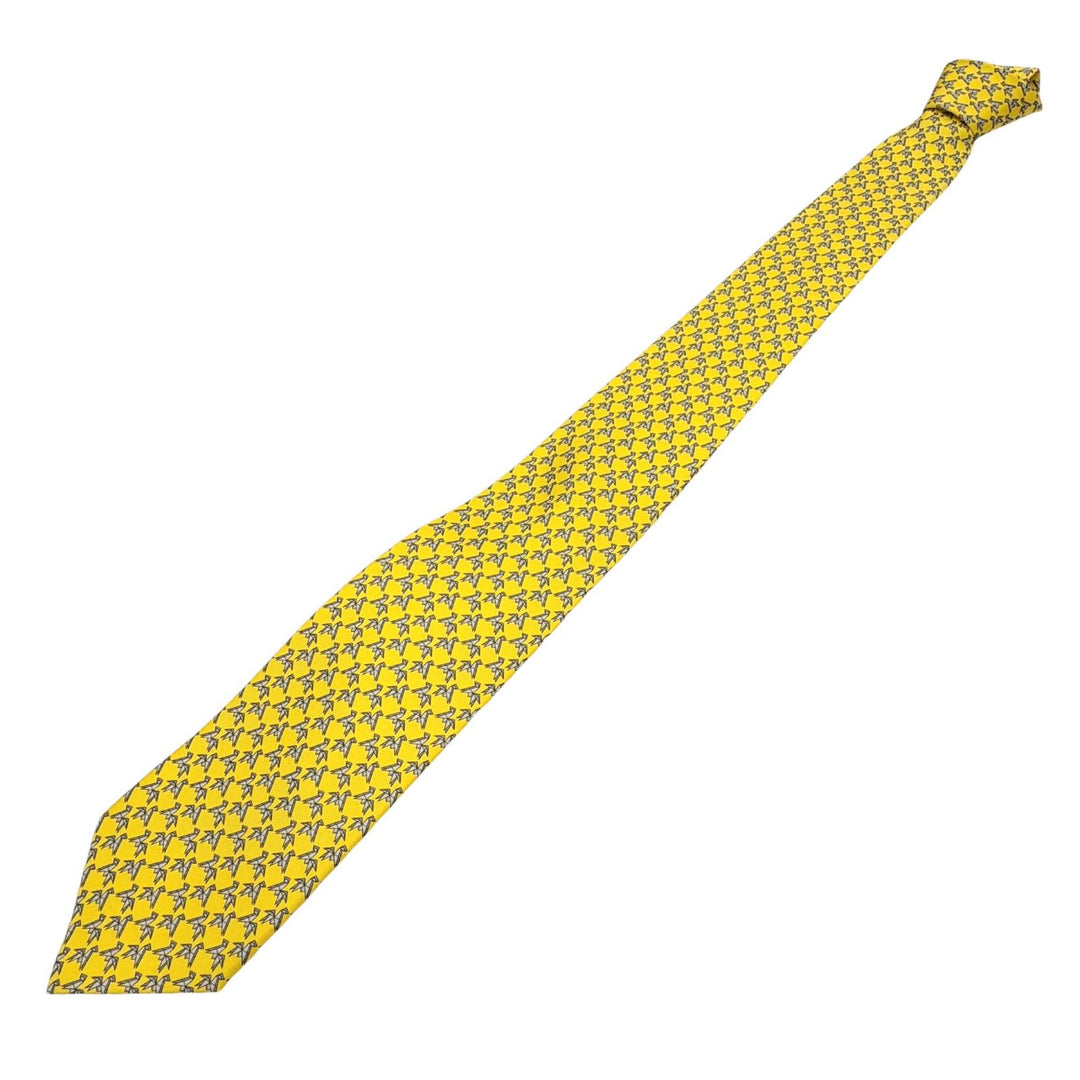 Pristine HERMES tie Cravat origami horse silk mens
