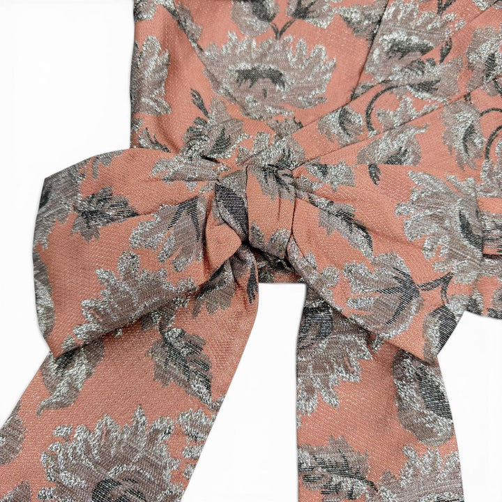 Excellent PRADA tops Jacquard ribbon design bustier pink acetate Women 42 P957E