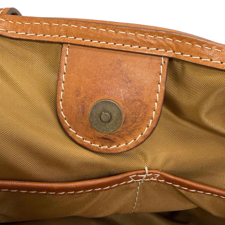 Great HUNTING WORLD Shoulder Bag Batue Cloth 2-Way Handbag Navy leather Women