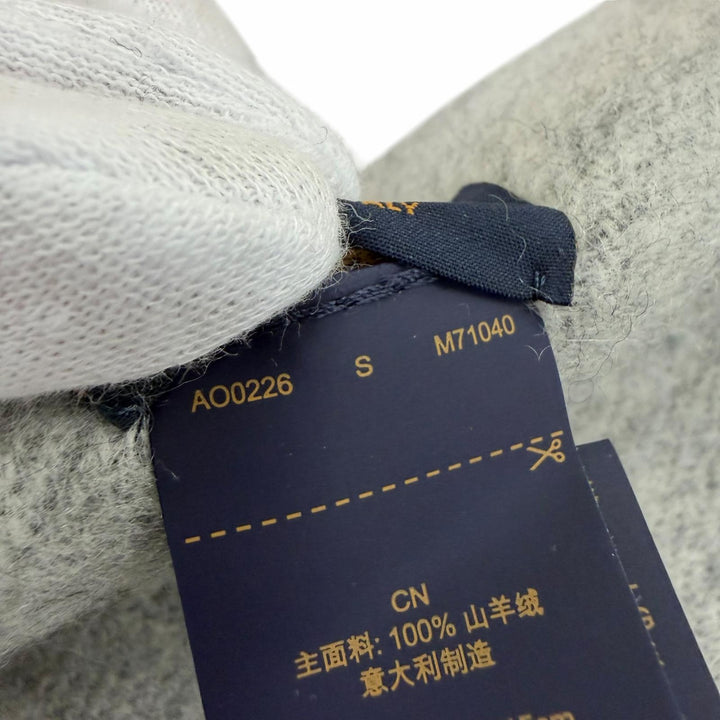 Excellent LOUIS VUITTON Muffler Reykjavik S00 Monogram fringe cashmere M71040